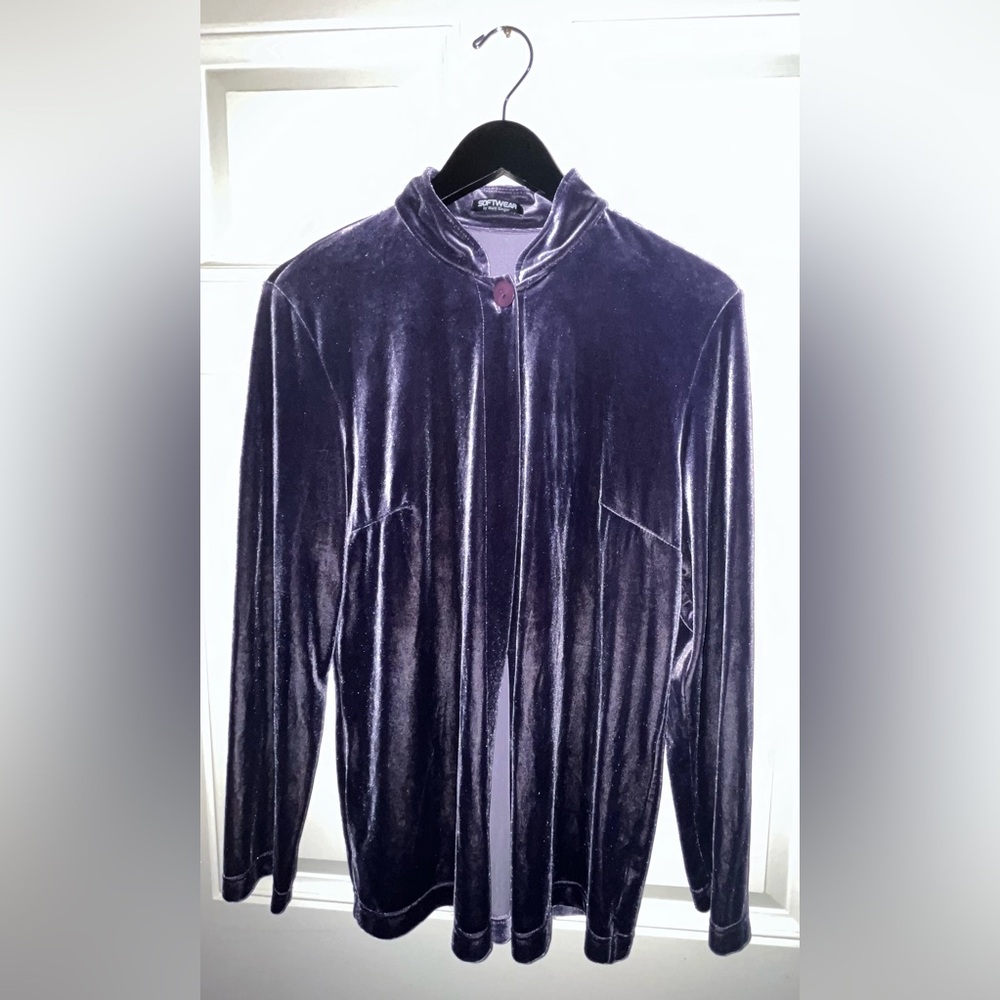 Purple velvet blouse